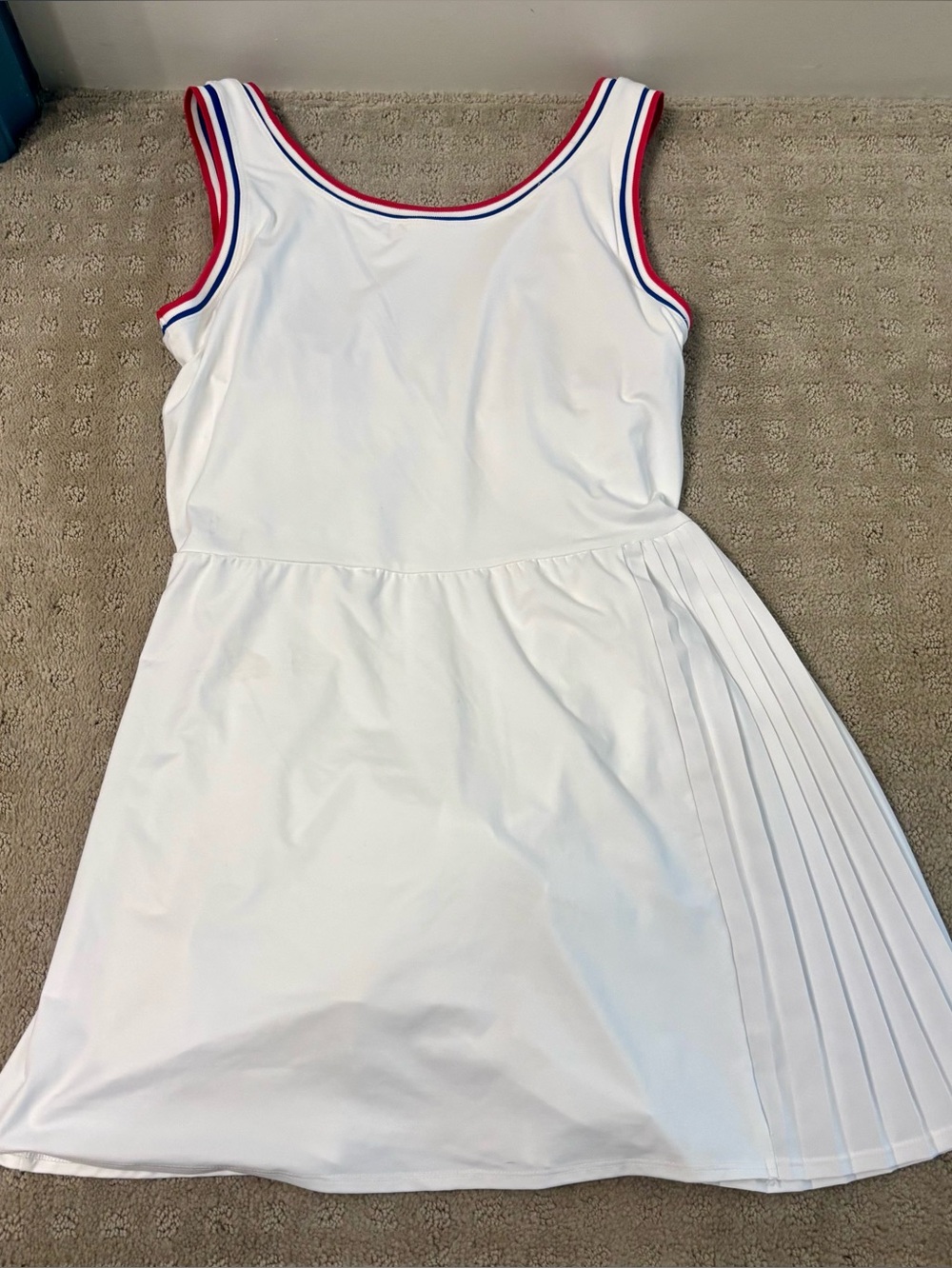 All in Motion Tennis Dress with Red & Blue Trim